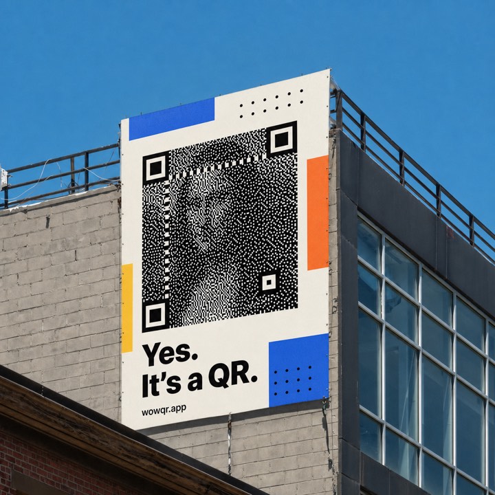 Rooftop billboard against the sky