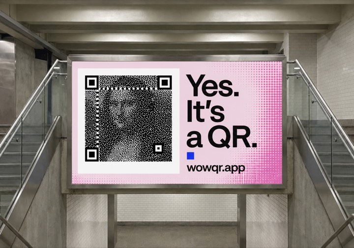 Subway entrance billboard